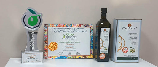 Memnune Soğuk Sıkım Natürel Sızma Zeytinyağımız, Olive İstanbul IOC & IOOC 2026'da Bronz Madalya Kazandı
