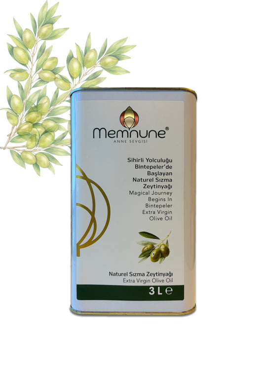 Memnune 3Lt Teneke Zeytinyağ Önden Görünüş