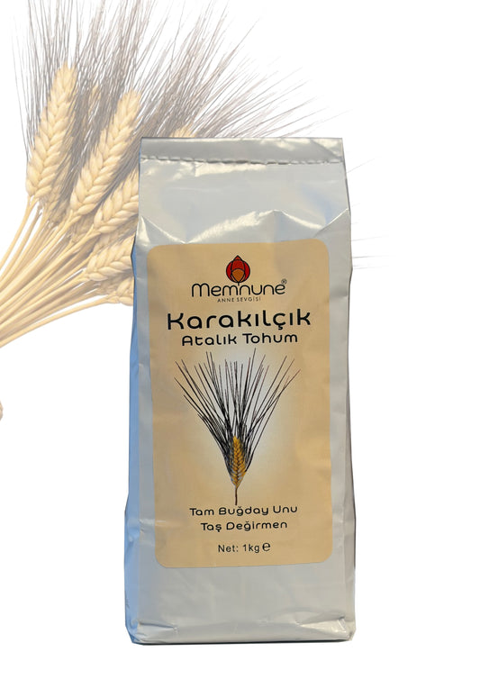 Memnune 1Kg Karakılçık Buğdaydan Zımparalanmış Öğütülmüş Paket Un Önden Görünüş